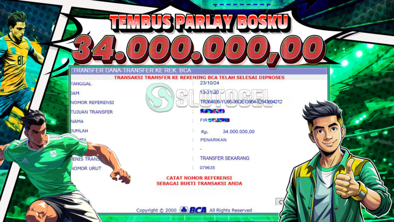 Bukti JP SPORTBOOK SLOTOGEL 23 Oktober 2024 Rp 34.000.000,- LUNAS