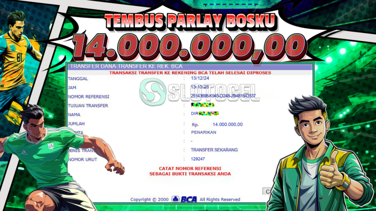 Bukti JP SPORTBOOK SLOTOGEL 13 Desember 2024 Rp 14.000.000,- LUNAS