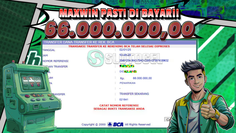 Bukti JP SLOT SLOTOGEL 02 Januari 2025 Rp 66.000.000,- LUNAS