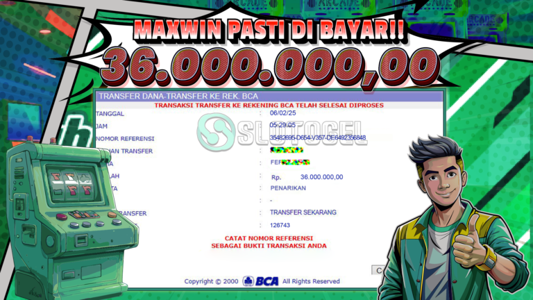 Bukti JP SLOT SLOTOGEL 06 Februari 2025 Rp 36.000.000,- LUNAS