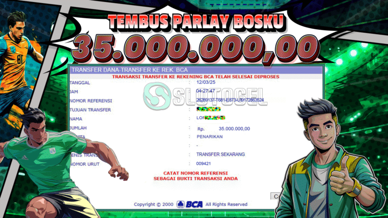 Bukti JP SPORTBOOK SLOTOGEL 12 MARET 2025 Rp 35.000.000,- LUNAS