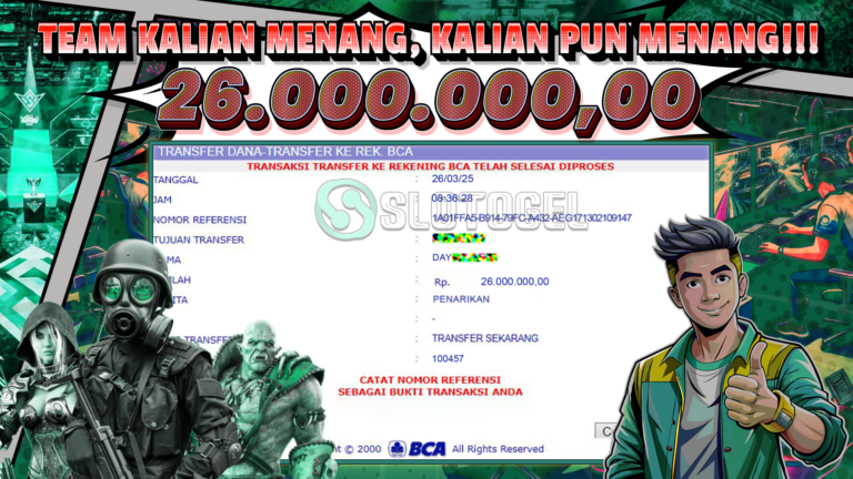 Bukti JP E-SPORT SLOTOGEL 26 MARET 2025 Rp 26.000.000,- LUNAS