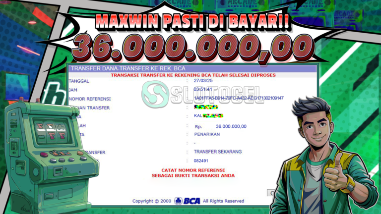Bukti JP SLOT SLOTOGEL 27 MARET 2025 Rp 36.000.000,- LUNAS