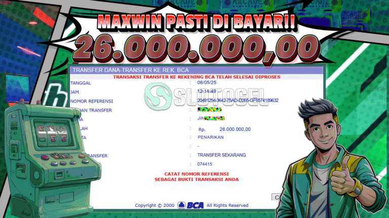 Bukti JP SLOT SLOTOGEL 08 MEI 2025 Rp 26.000.000,- LUNAS
