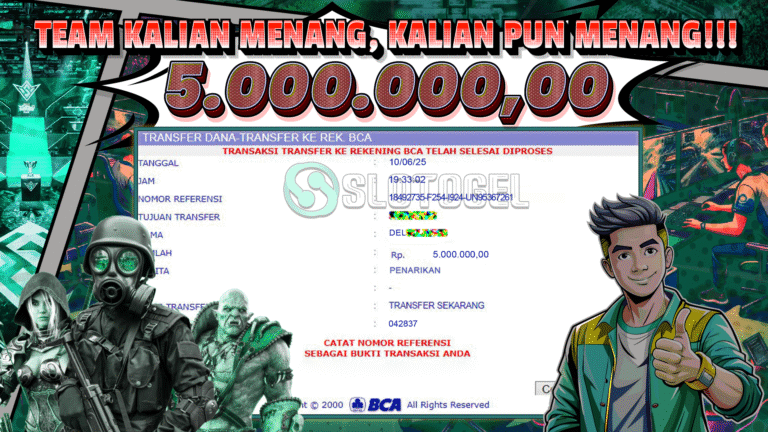 Bukti JP E-SPORT SLOTOGEL 10 JUNI 2025 Rp 5.000.000,- LUNAS