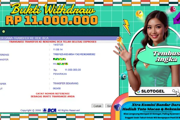 Bukti JP TOGEL SLOTOGEL 14 JULI 2025 Rp 11.000.000,- LUNAS