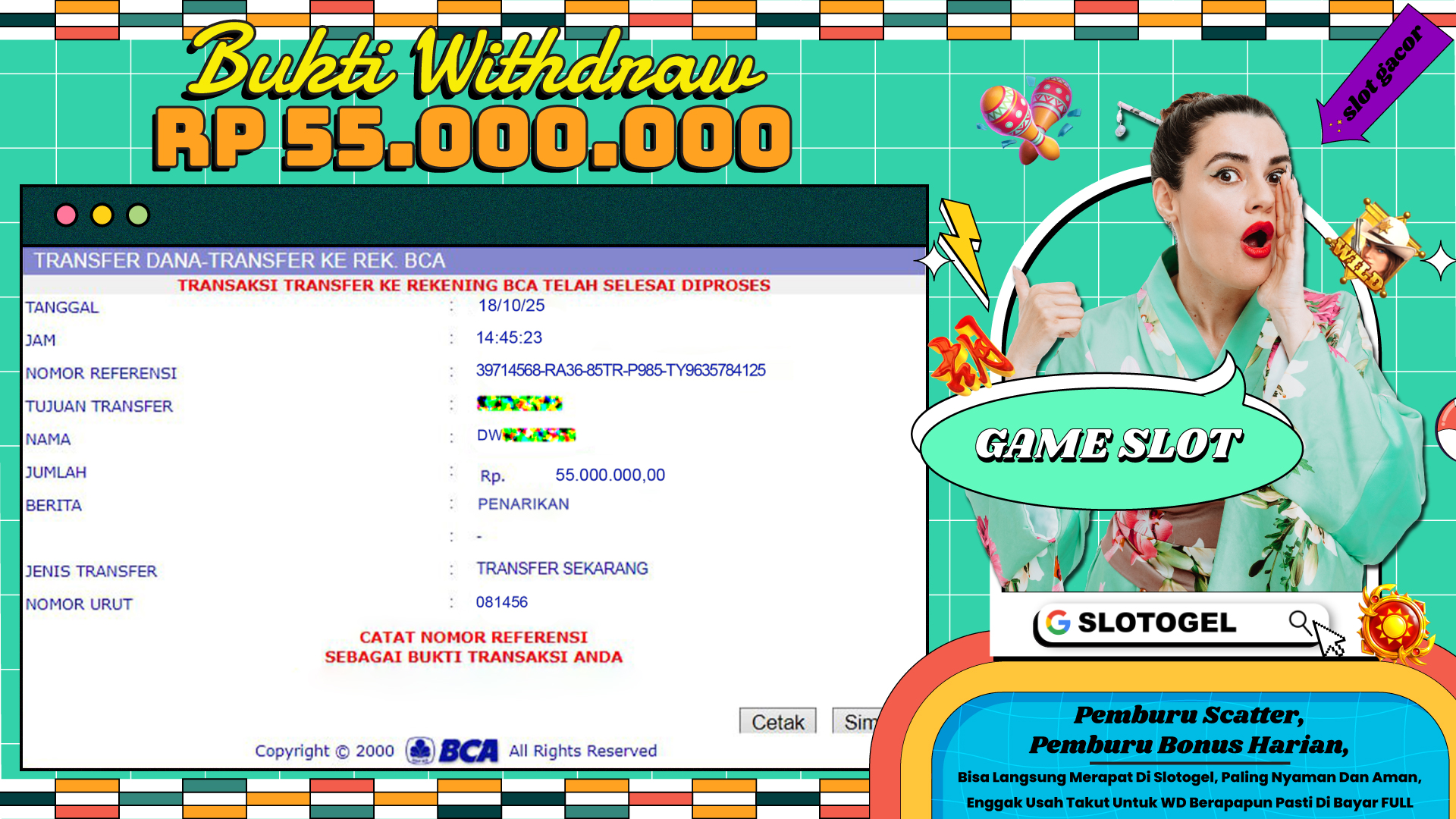 bukti jp slotogel